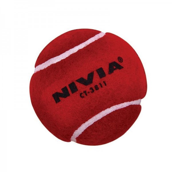 Nivia Cricket Tennis Ball Heavy Weight (Set of 6) Red
